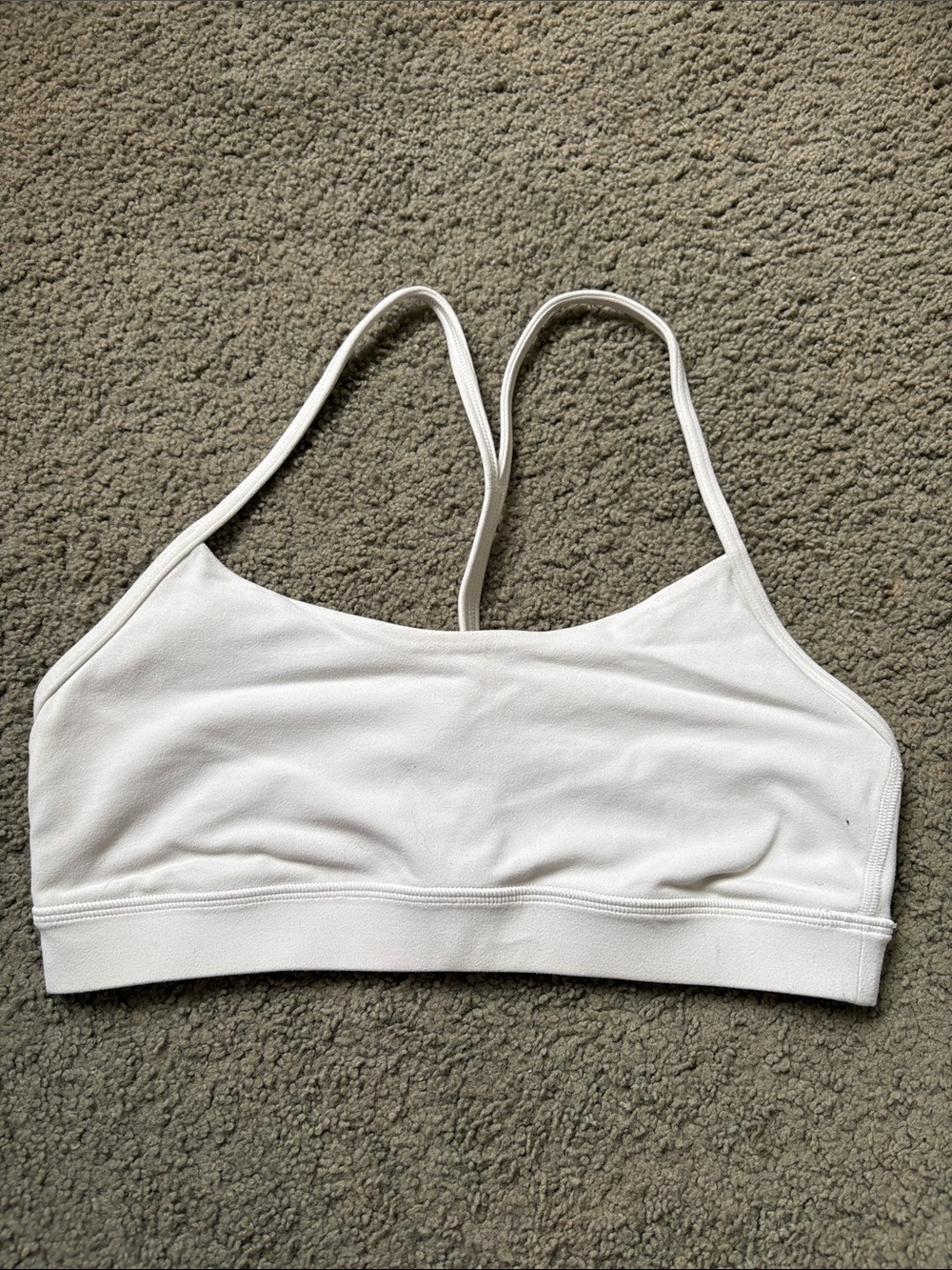 Lululemon White Women's Sports Bra. No Pads**